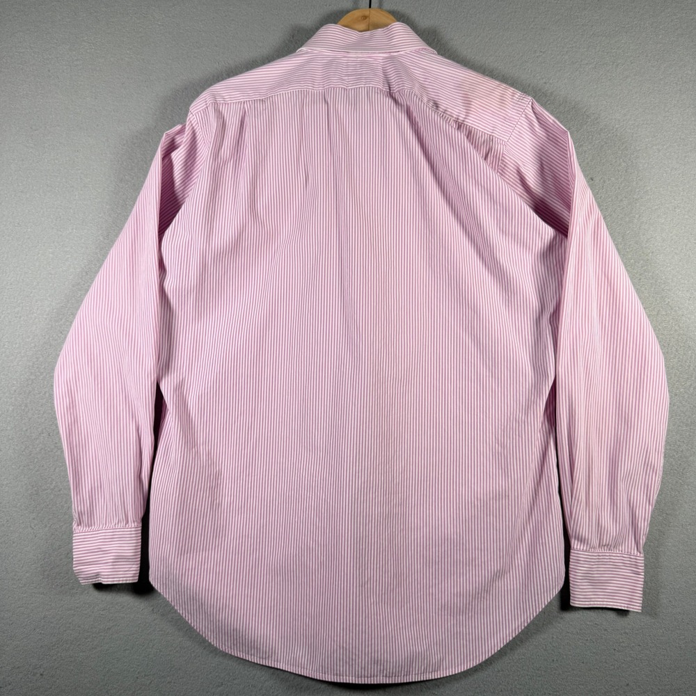 Polo Ralph Lauren Regent Classic Fit Striped Shirt Pink White 15.5 34/35 Mens - Picture 2 of 13